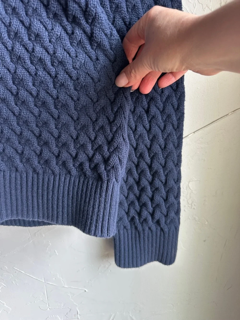 Banana Republic Cable‎ Knit Sweater Organic Cotton Minimalist Scandi Normcore L